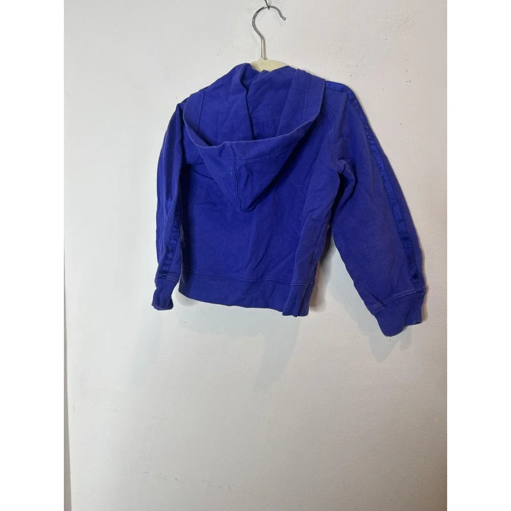 Ralph Lauren‎ Hoodie Kids 4 Blue Full Zip Logo Knit Cotton Spandex Pockets